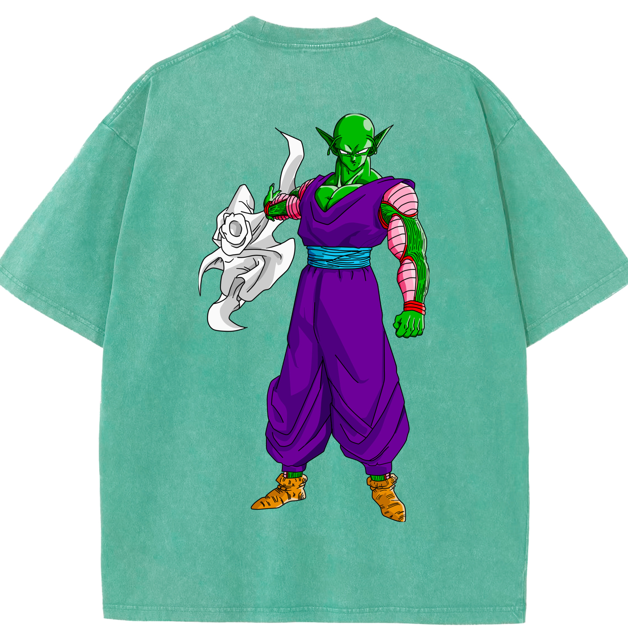 （画像用） ドラゴンボール ピッコロ DRAGON BALL Piccolo 綿100% ヴィンテージ風 半袖Tシャツ（背面プリント）